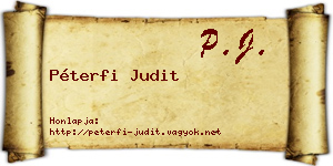 Péterfi Judit névjegykártya